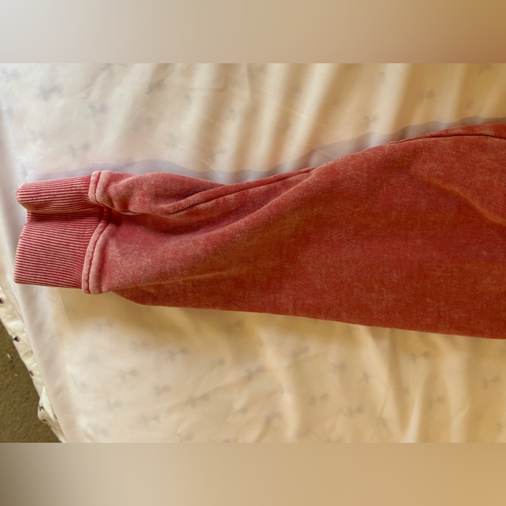 Anthropologie Falling Forward Red Sweatshirt Women’s XS Chunky College Acid Wash - Picture 5 of 9